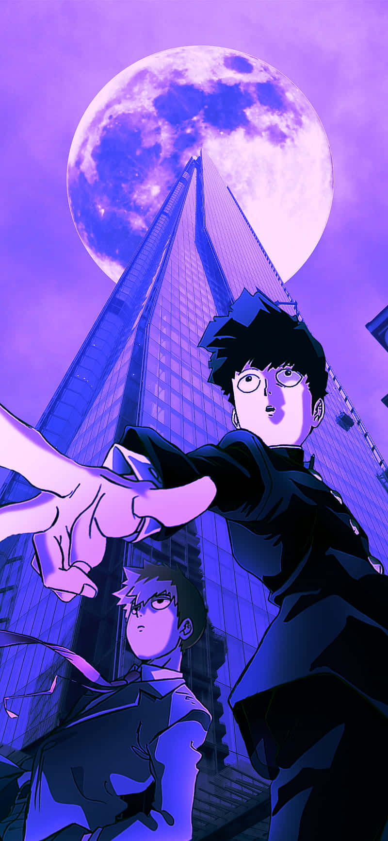 Hình ảnh Mob Psycho tím Hình nền