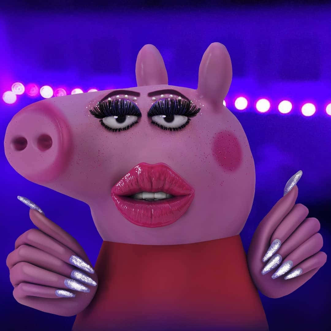 Hình ảnh Peppa Pig 3D hài hước Hình nền