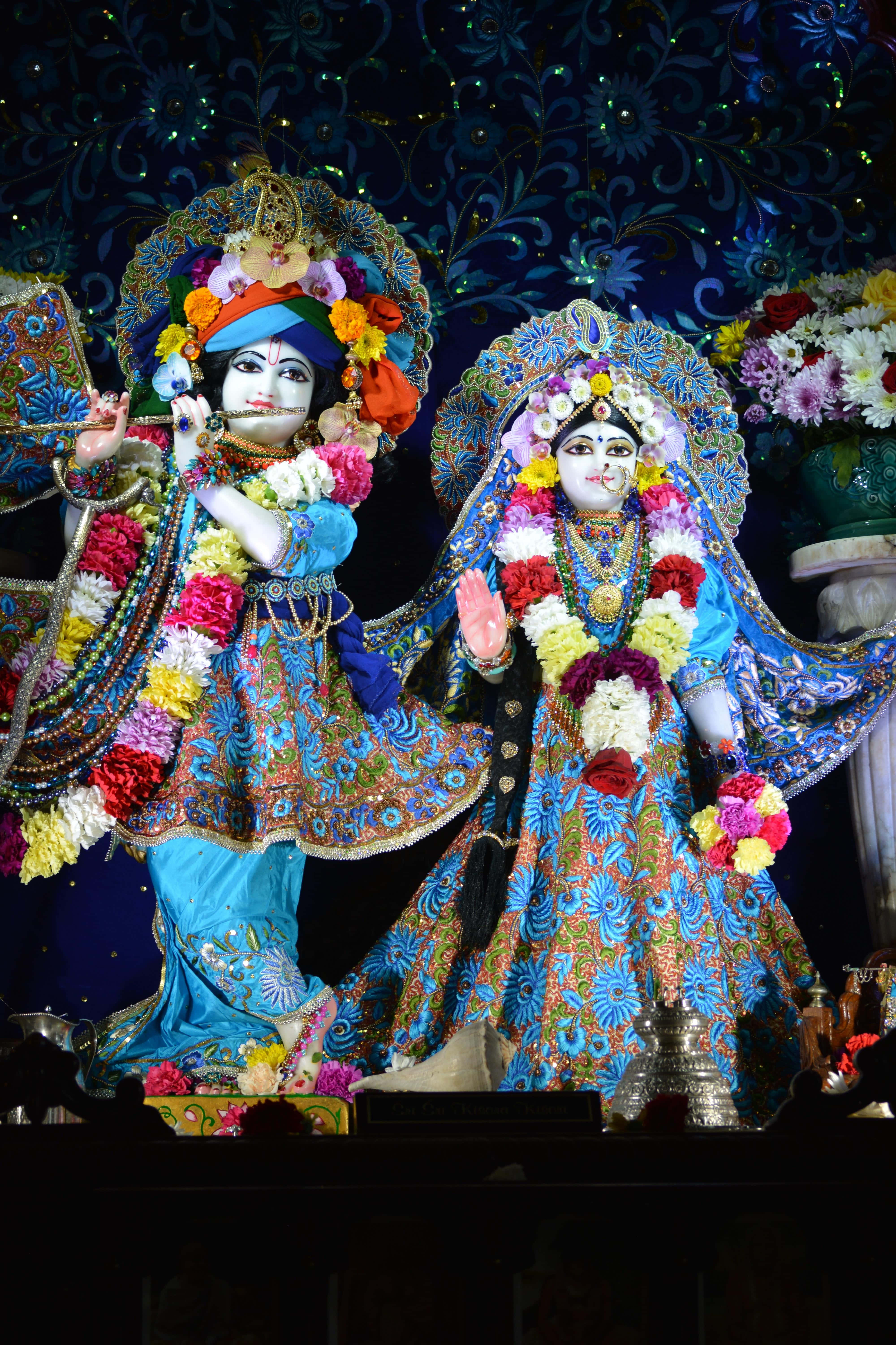 Hình ảnh Radha Krishna dưới bầu trời đầy sao Hình nền