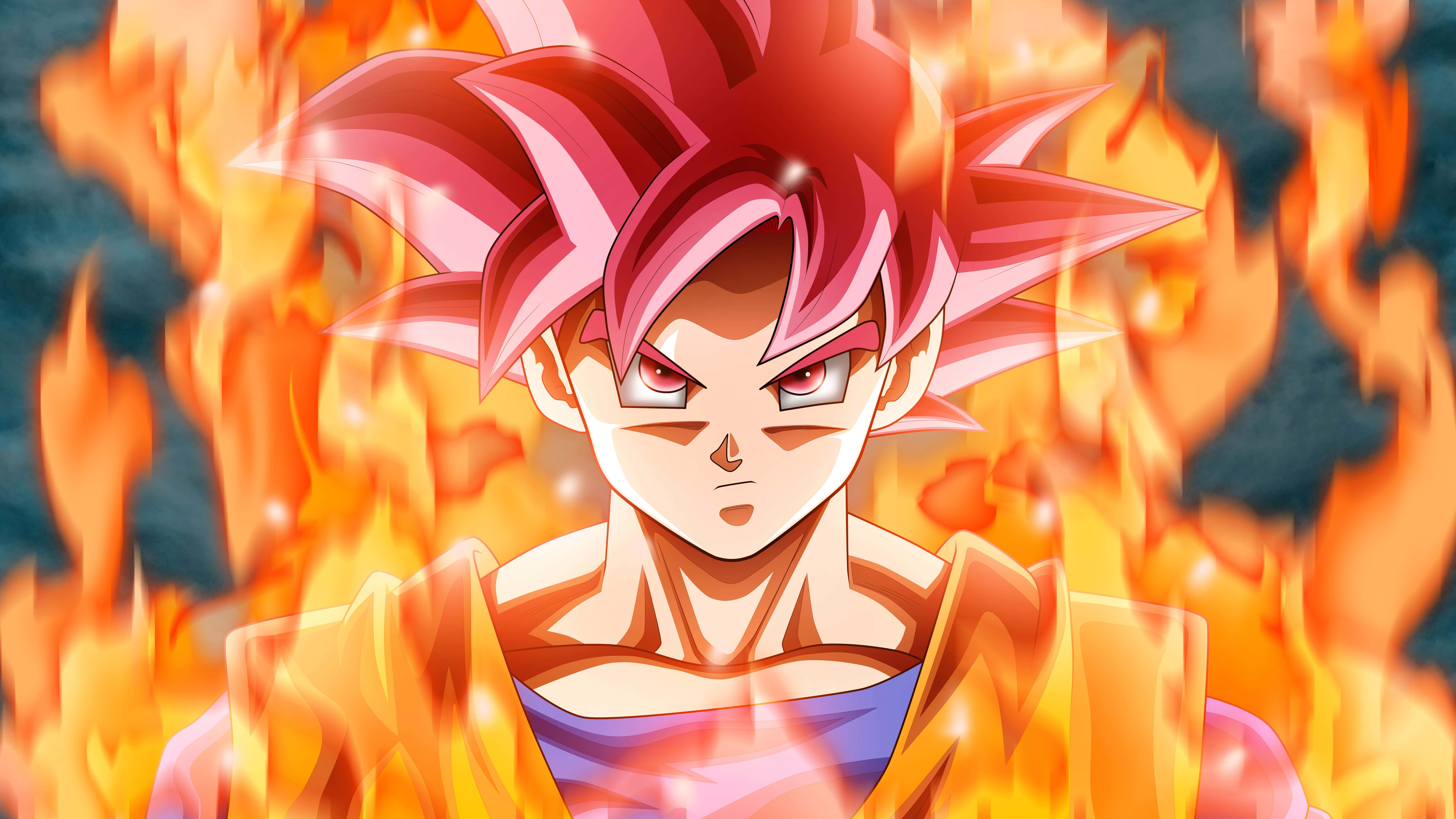 Hình ảnh Son Goku bốc lửa Hình nền