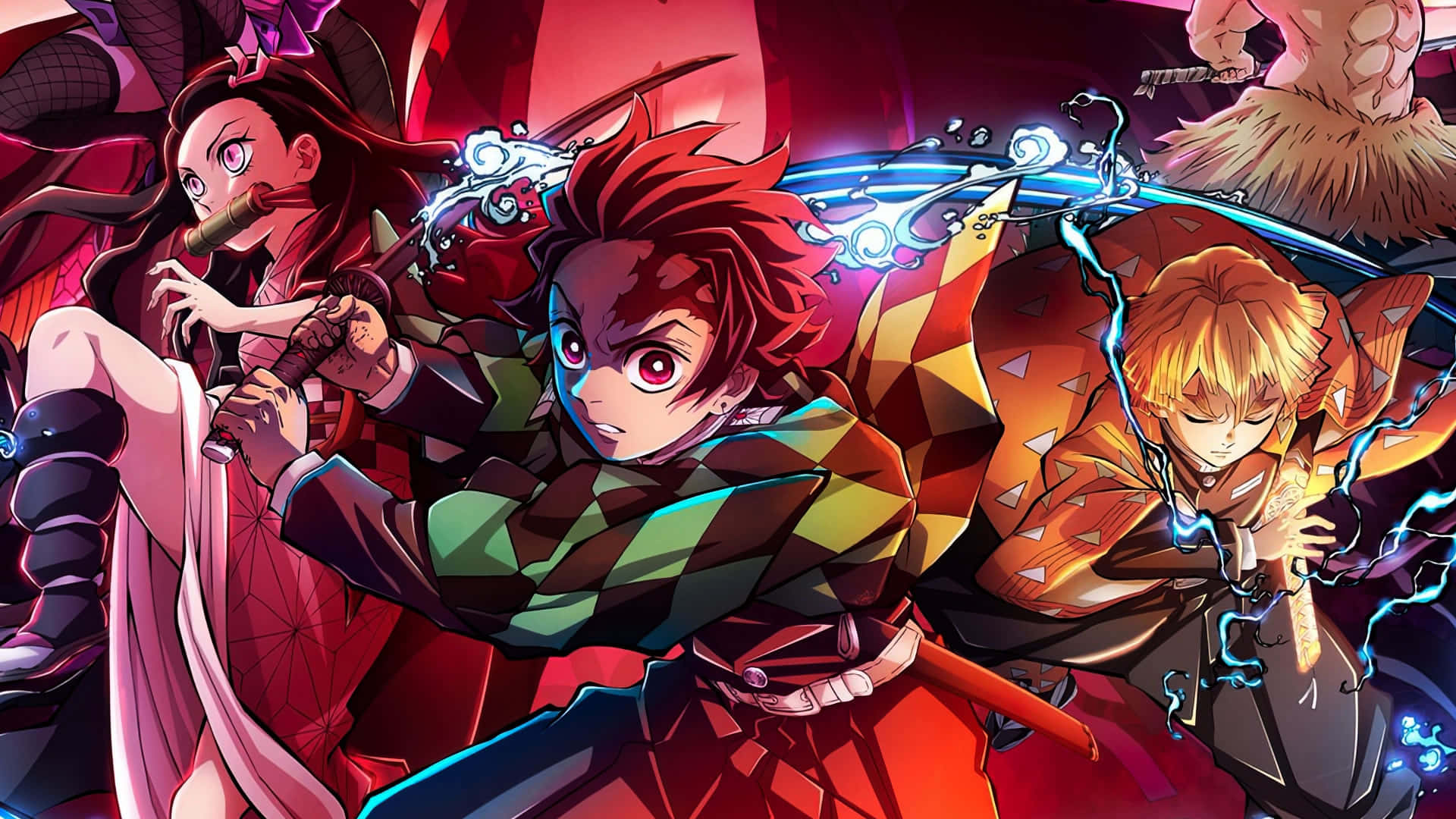 Hình ảnh Tanjiro Zenitsu Nezuko Kimetsu No Yaiba Hình nền