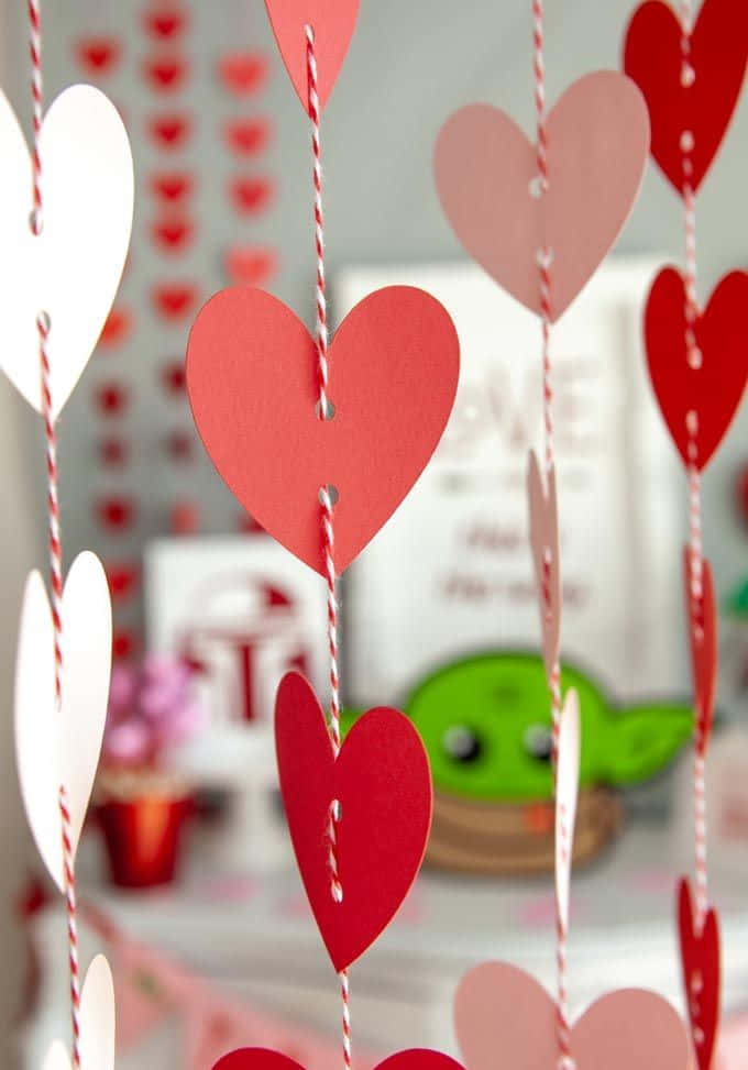 Hình Ảnh Trang Trí Trái Tim Giấy Ngày Lễ Tình Nhân Hình nền