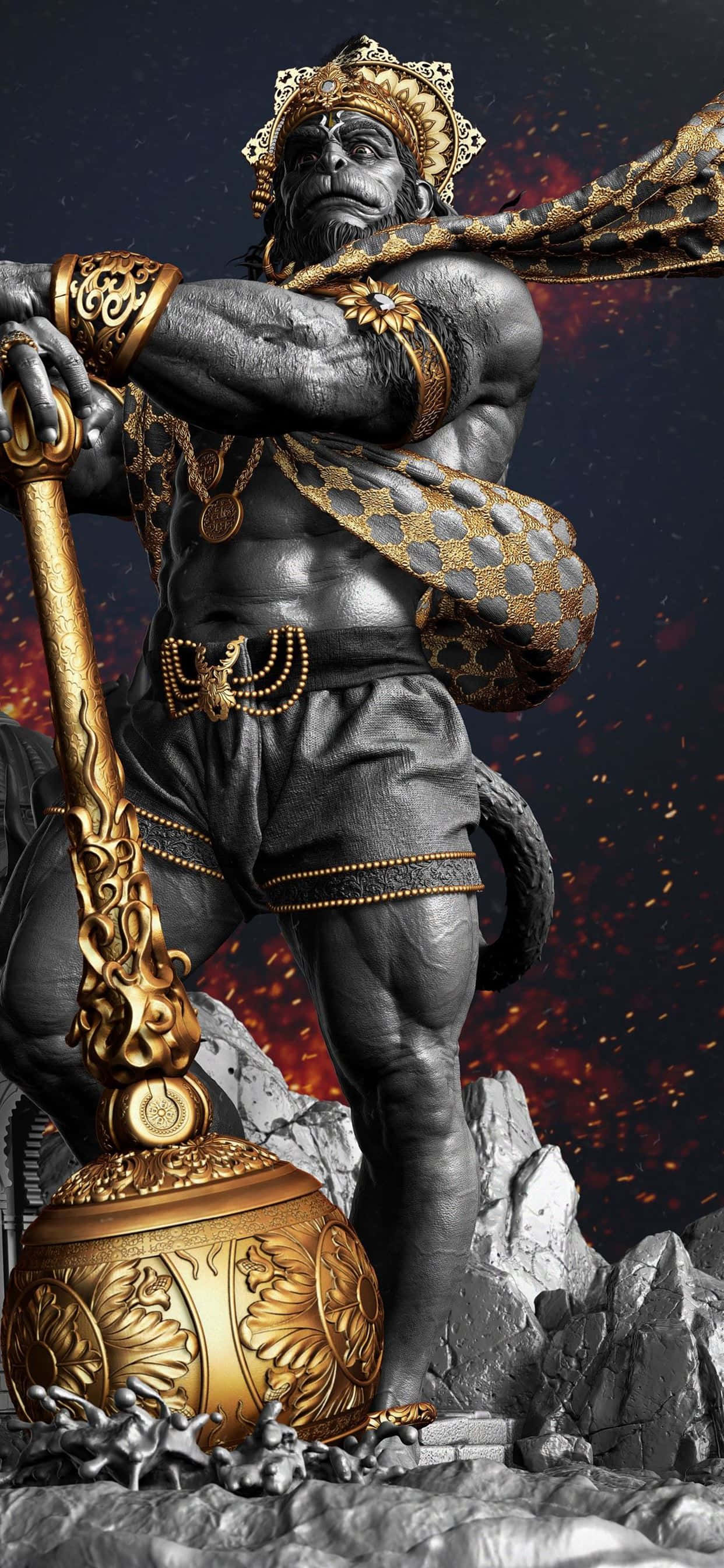 Hình Ảnh Tượng Lord Hanuman Hiện Đại Hình nền