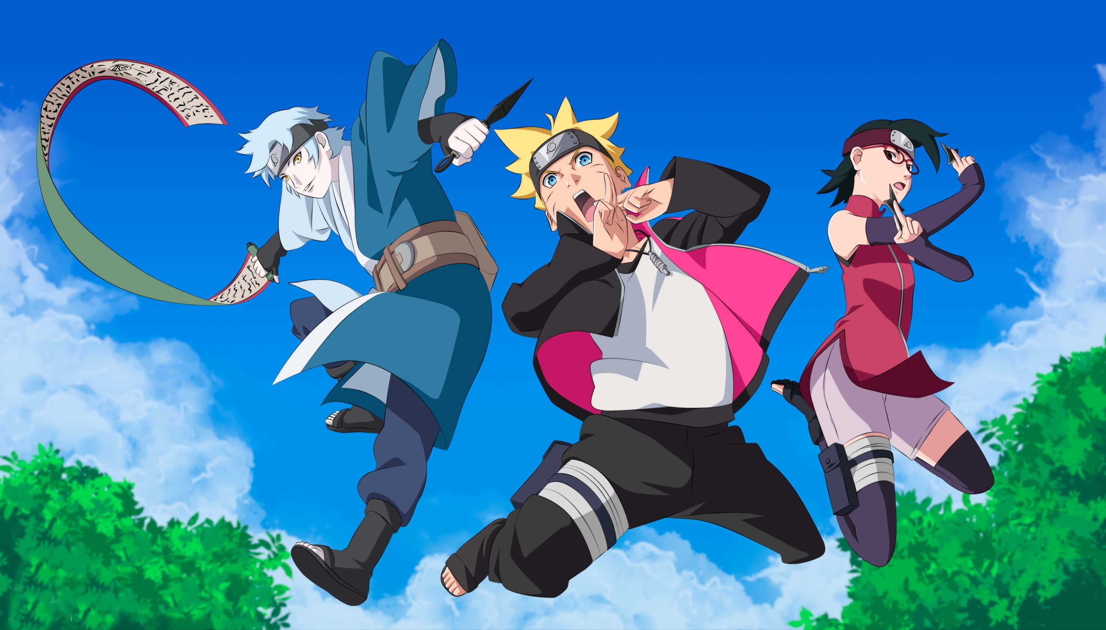Hình ảnh vui nhộn của các nhân vật Boruto Hình nền