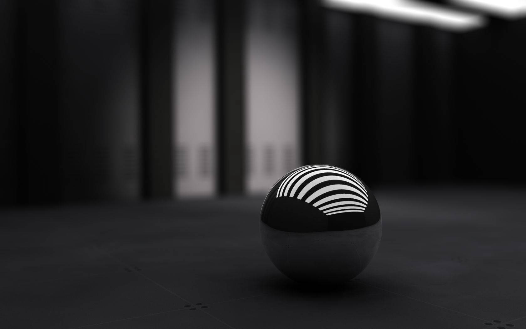 Hình cầu 3D đen trắng này trông giống như một mô hình 3D của một chiếc bẫy giấc mơ. Hình nền
