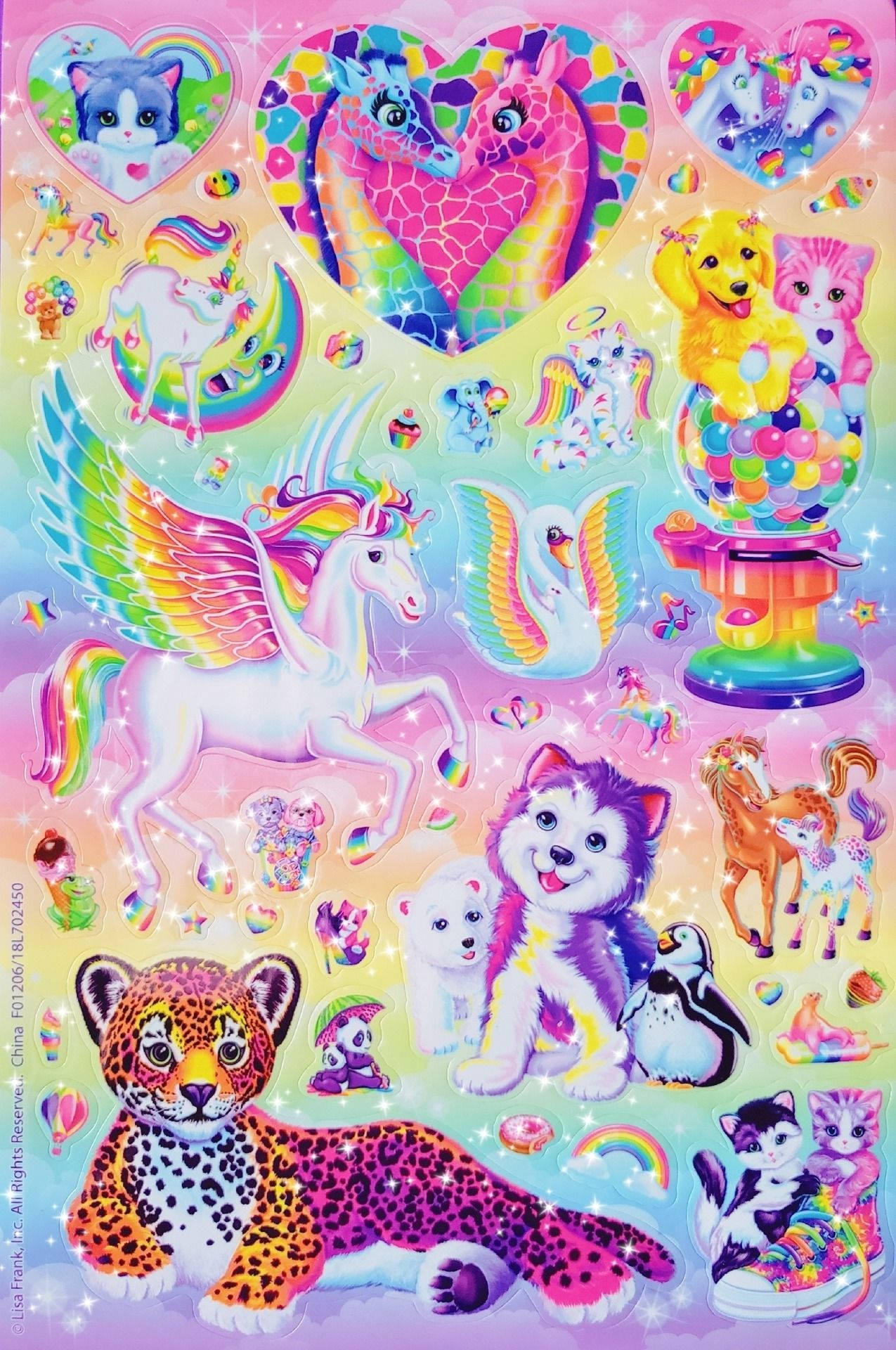 Hình dán nhân vật Lisa Frank Hình nền