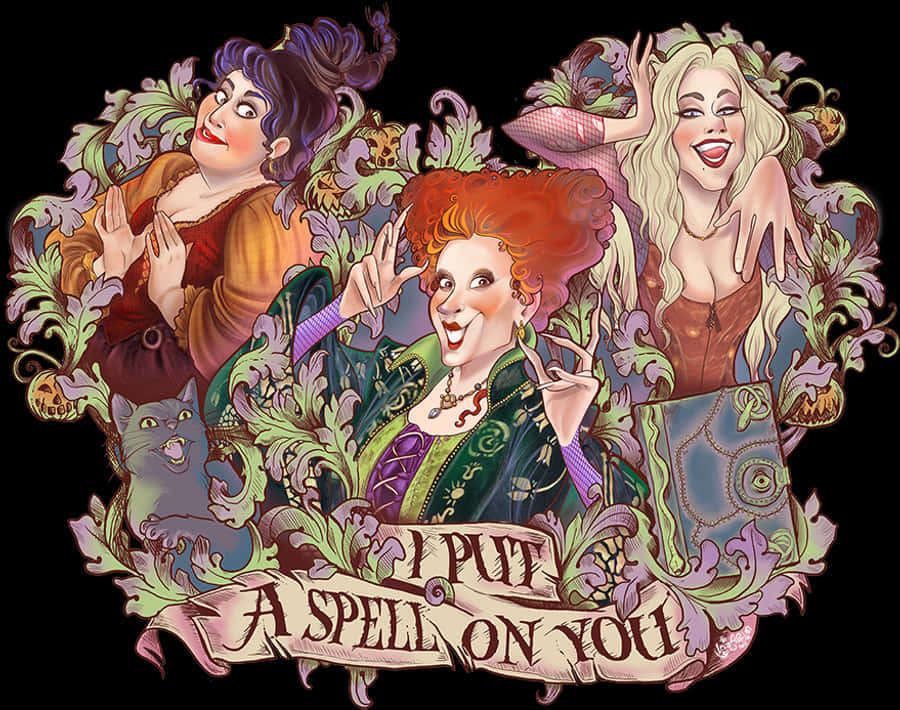 Hình minh họa Hocus Pocus Chị em Sanderson Hình nền