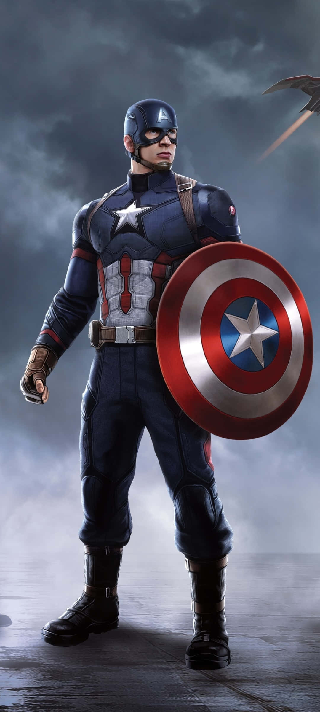 Hình minh họa kỹ thuật số nền Captain America Hình nền