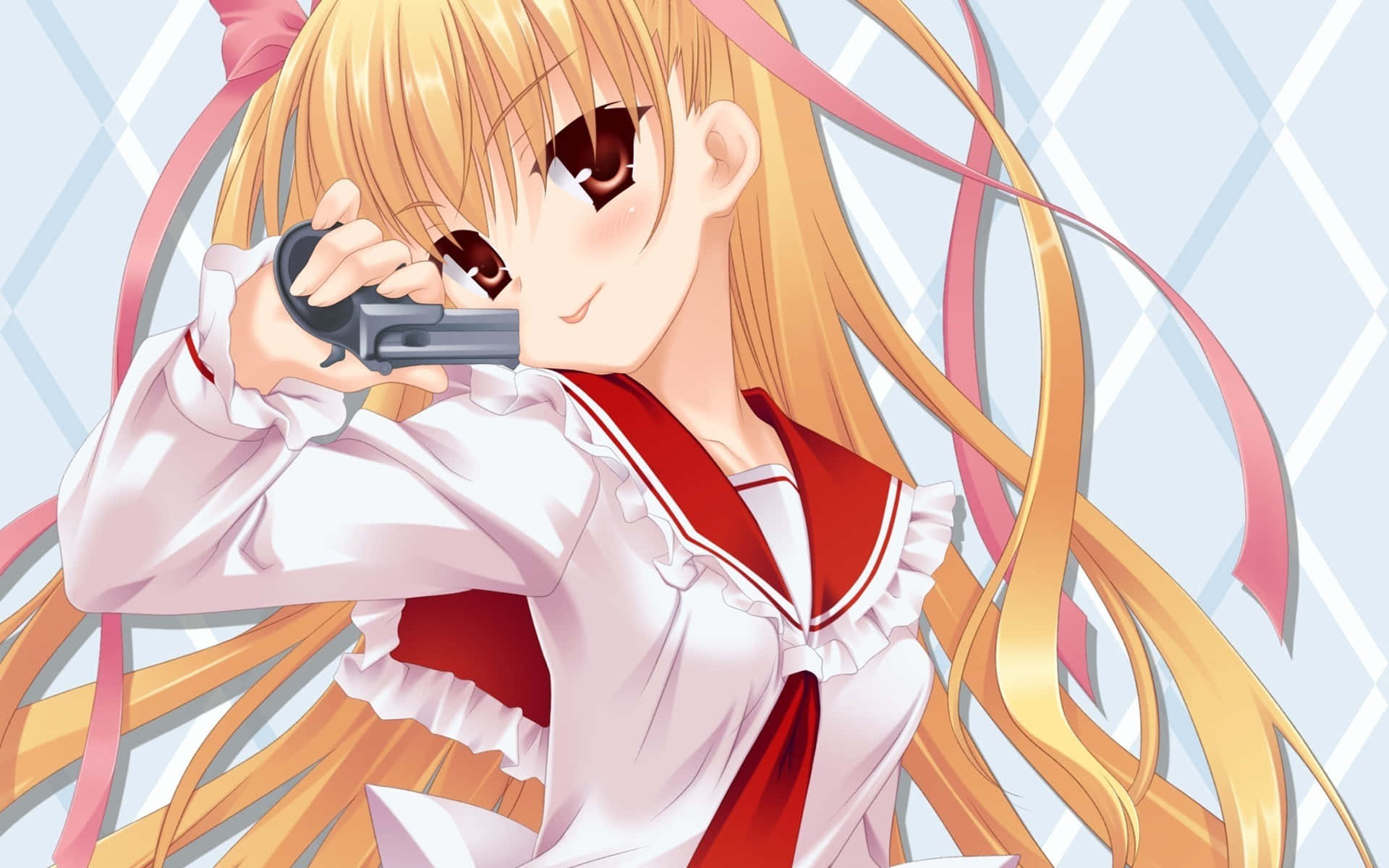 "Hình Minh Họa Nhân Vật Anime Tinh Nghịch Chất Lượng Cao" Hình nền