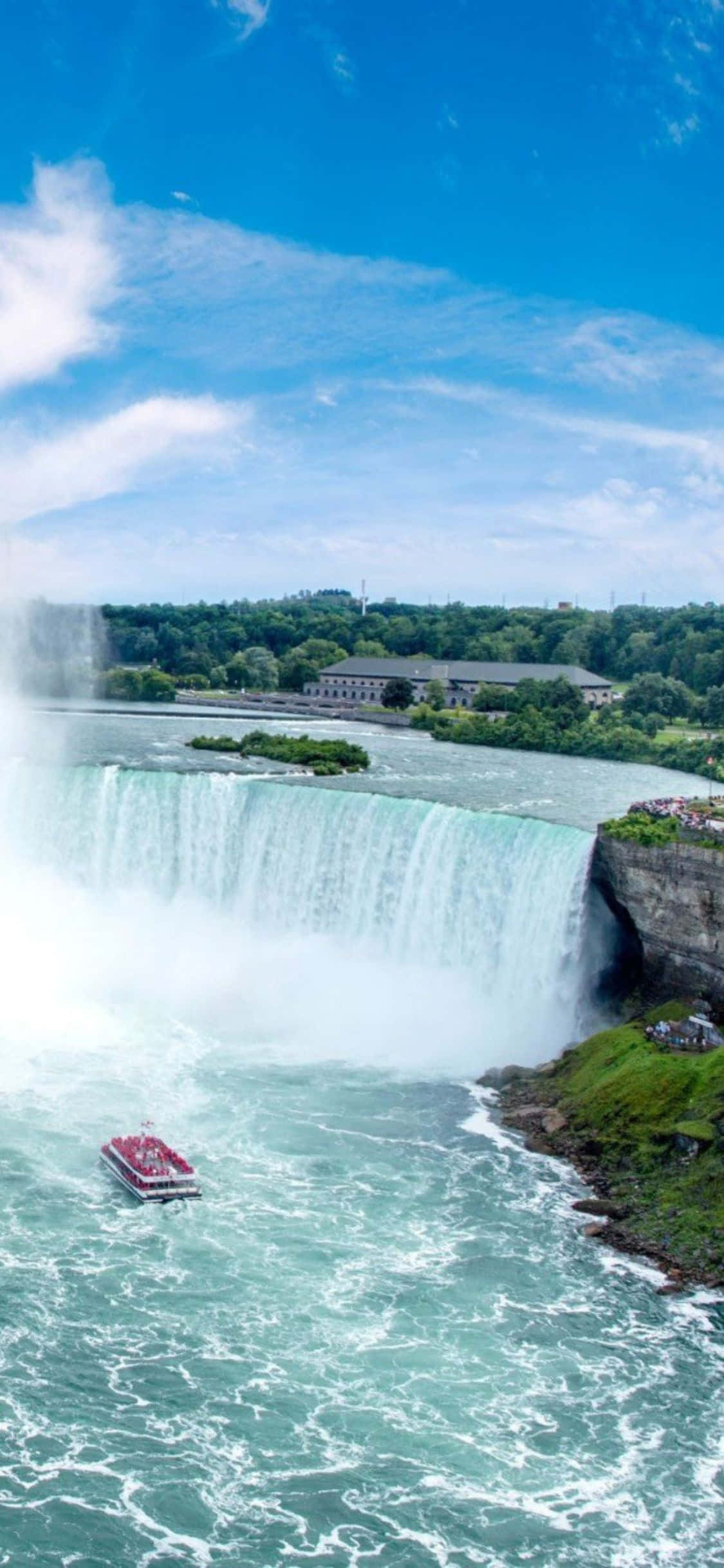 Hình nền Đá Thác Niagara iPhone X Hình nền
