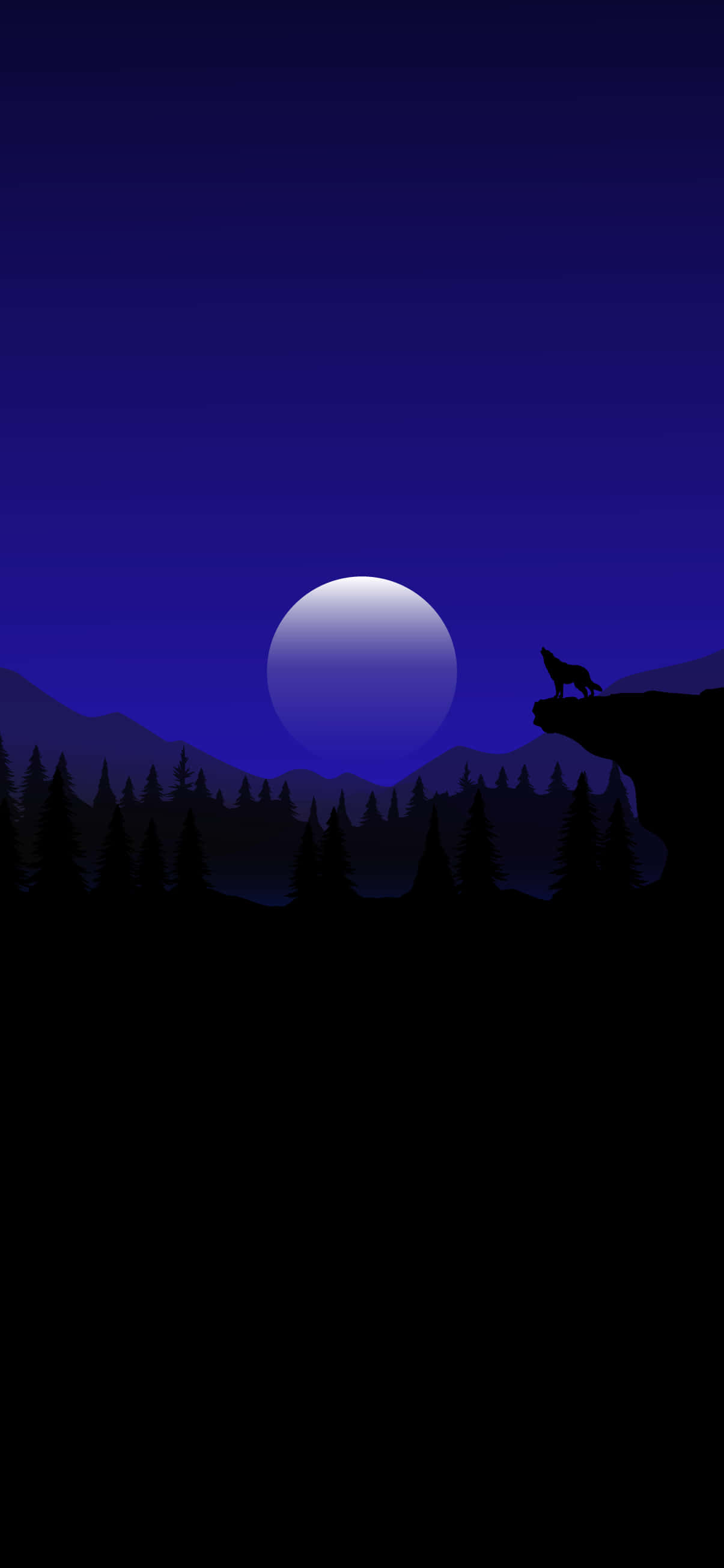 Hình nền AMOLED Wolf Moon Pixel 3XL Hình nền