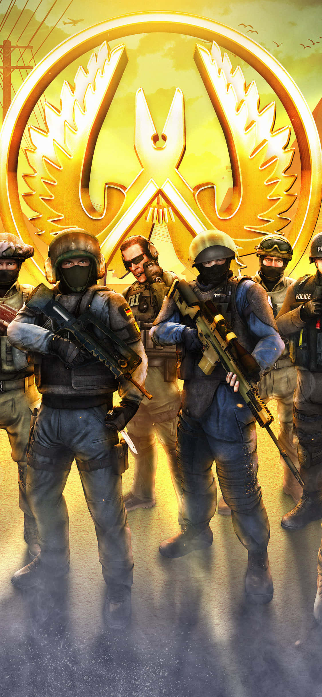 Hình nền Android Counter-strike Global Offensive Chống khủng bố Có Logo Hình nền