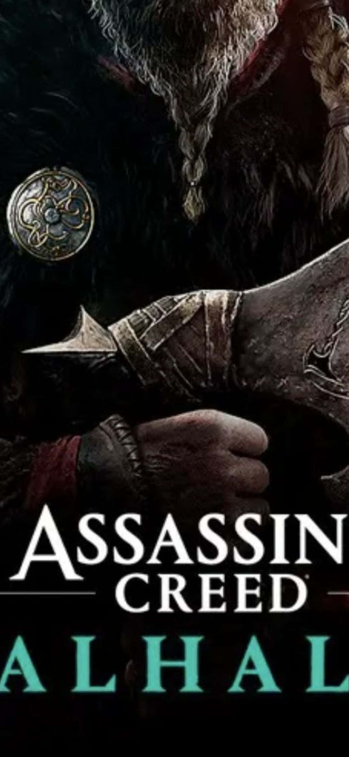 Hình nền áp phích tựa game Assassin's Creed Valhalla cho iPhone XS Hình nền