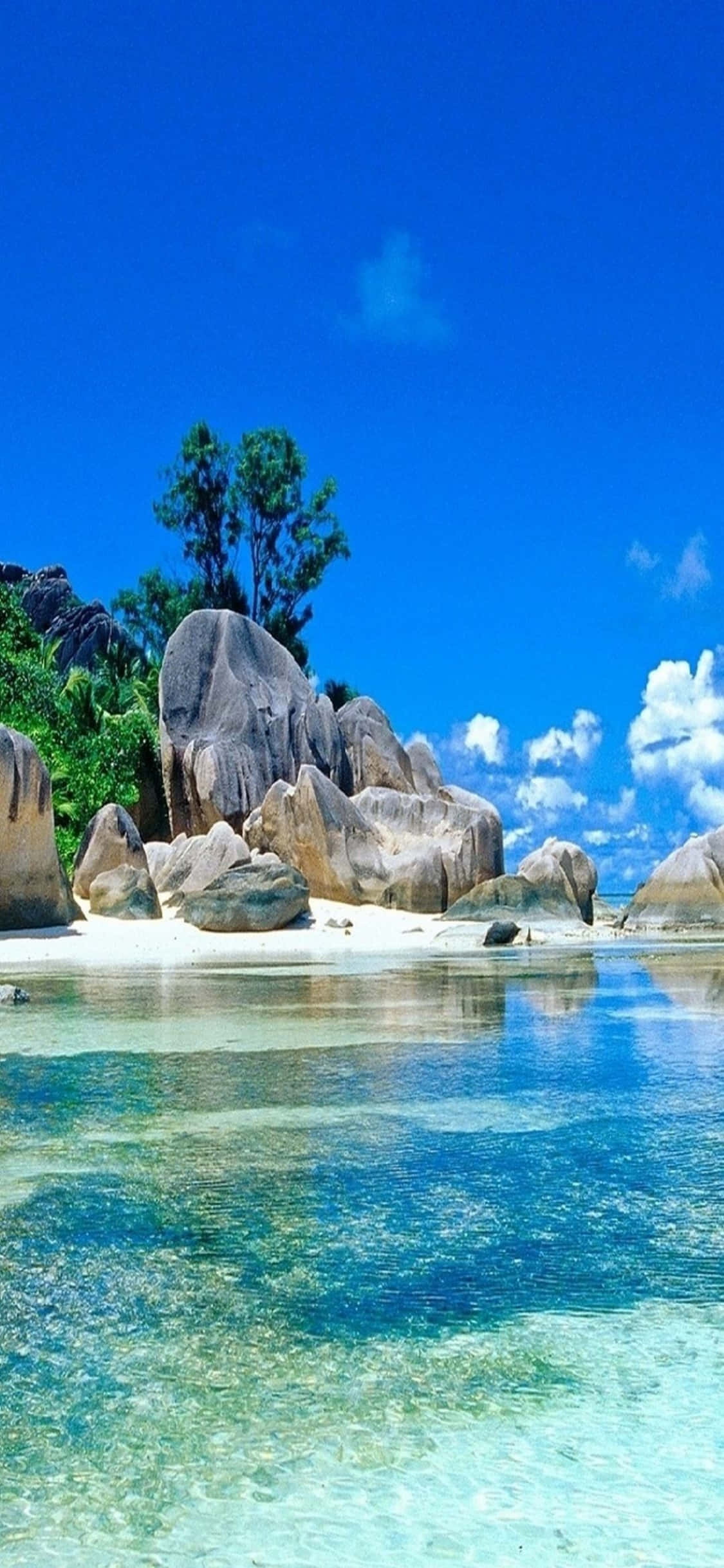 Hình nền iPhone XS Bãi biển La Digue Hình nền