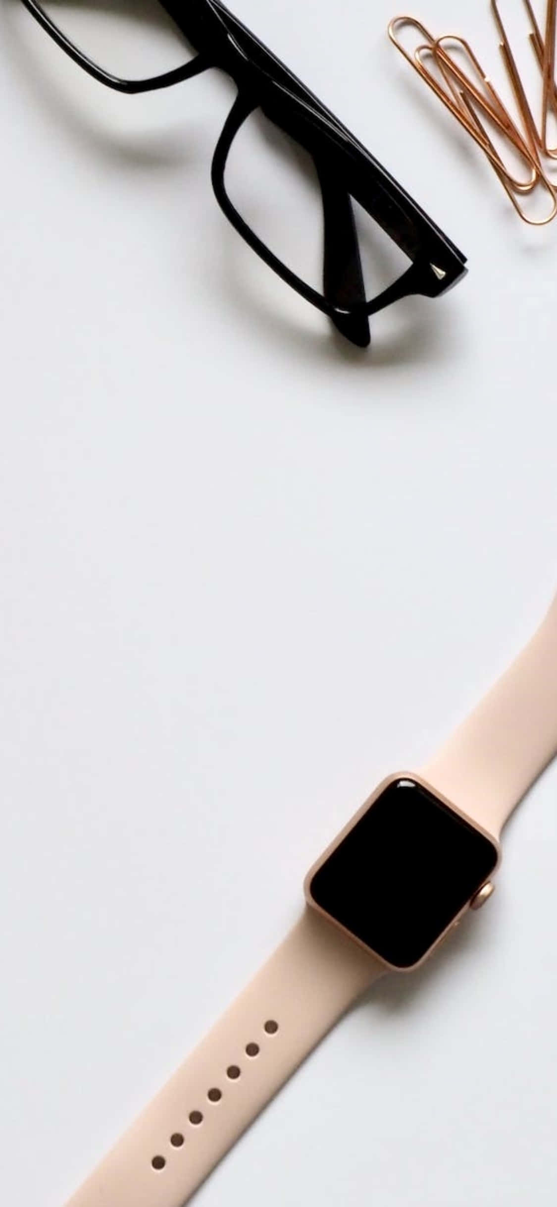Hình nền Bàn làm việc iPhone X với Kính mắt và Đồng hồ iWatch Hình nền