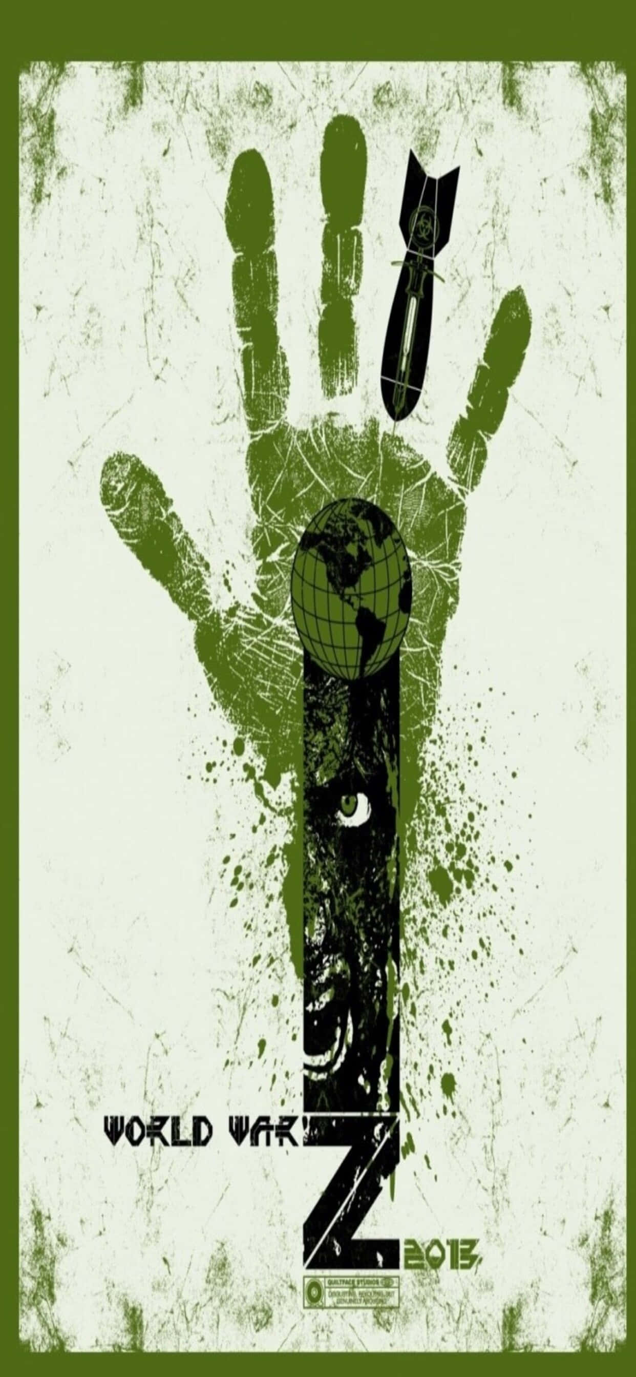 Hình nền Green Hand Print iPhone XS Max World War Z Hình nền