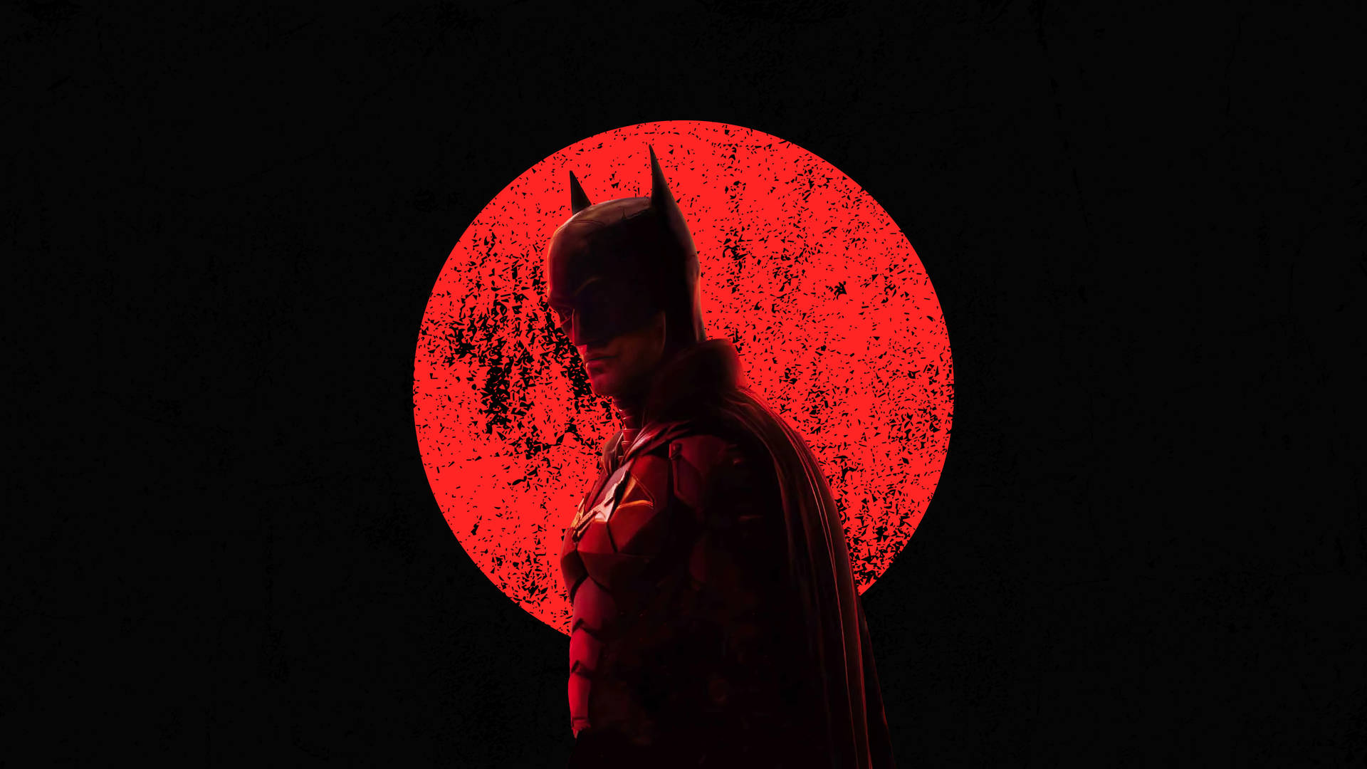 Hình nền Batman Gotham 4K phong cách đen và đỏ Hình nền