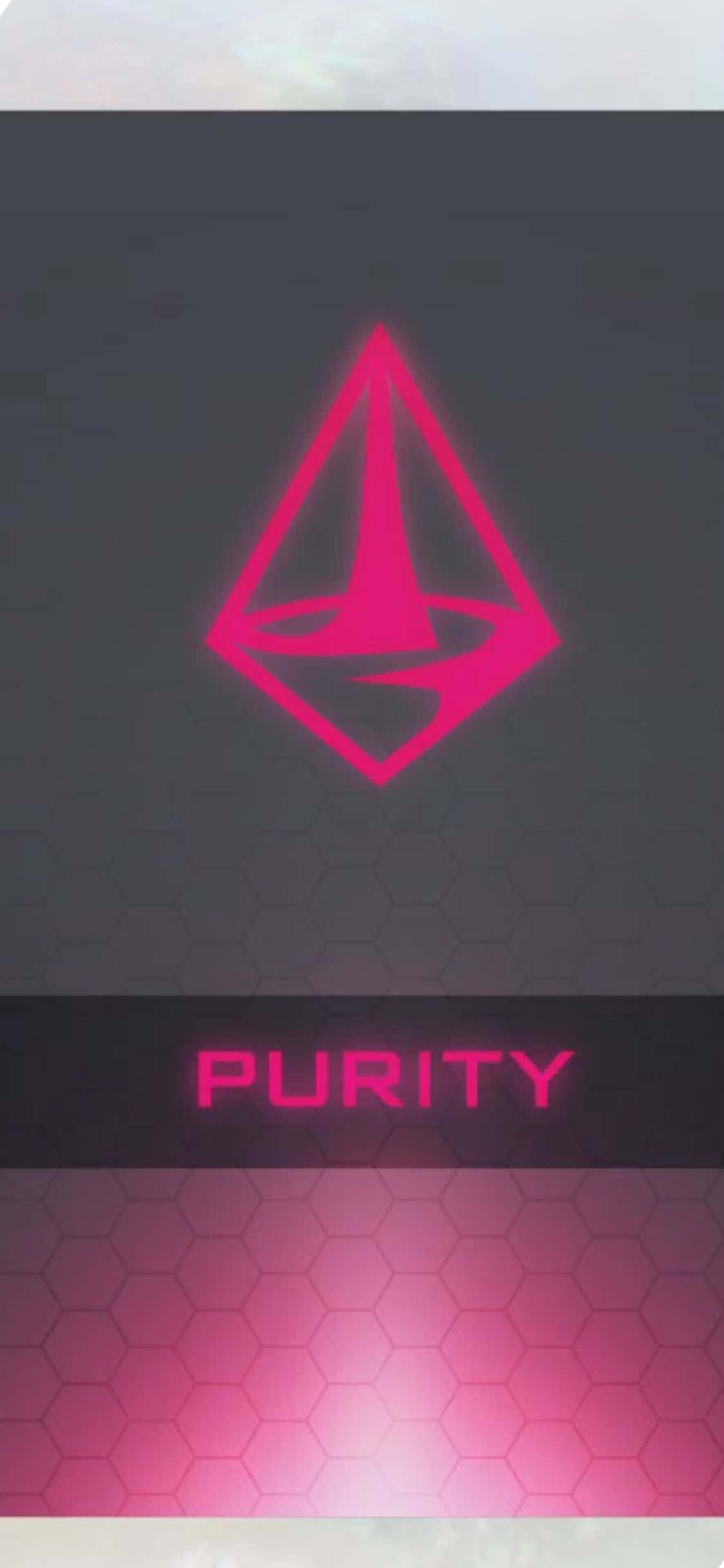 Hình nền Biểu tượng Purity màu hồng Civilization Beyond Earth cho iPhone XS Hình nền