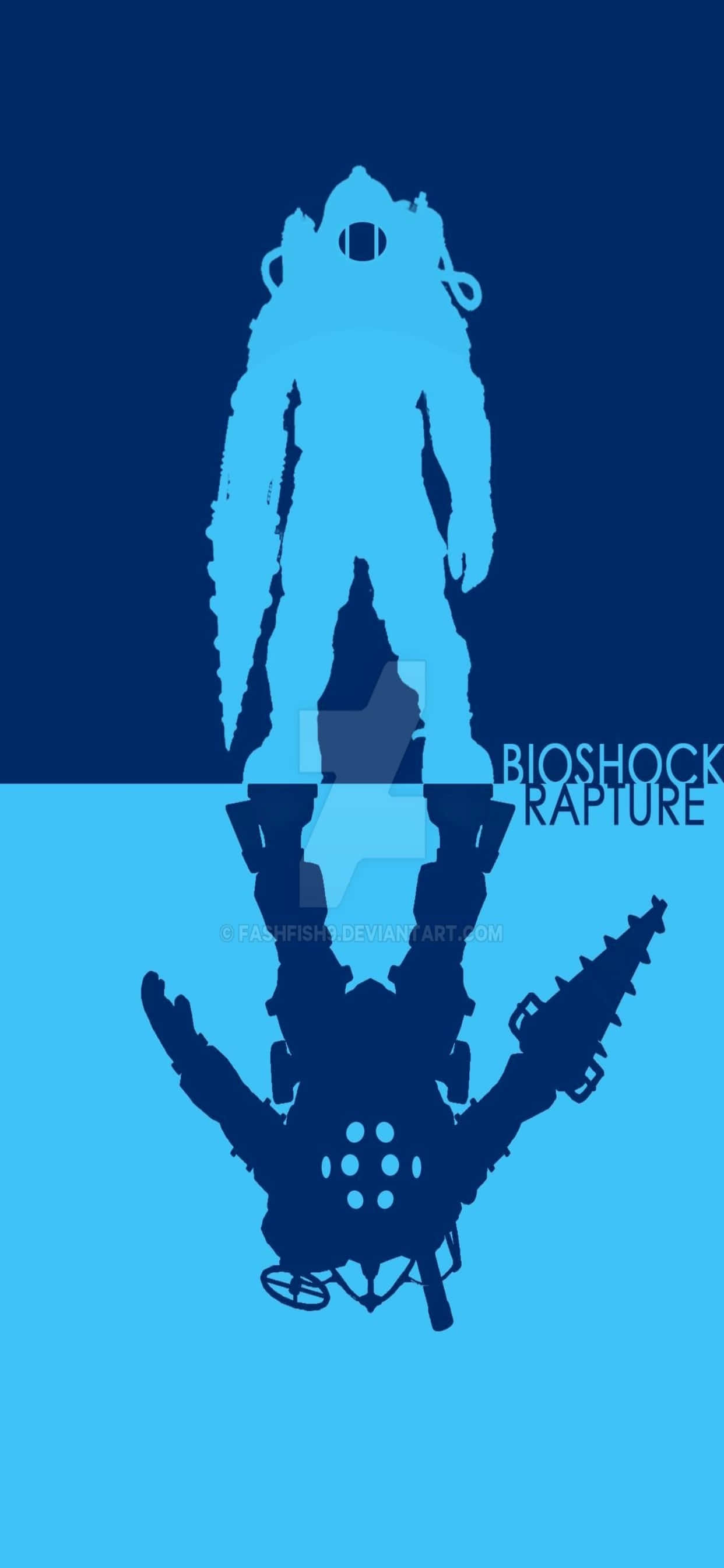 Hình nền Blue Big Daddy iPhone Xs Max Bioshock Infinite Hình nền
