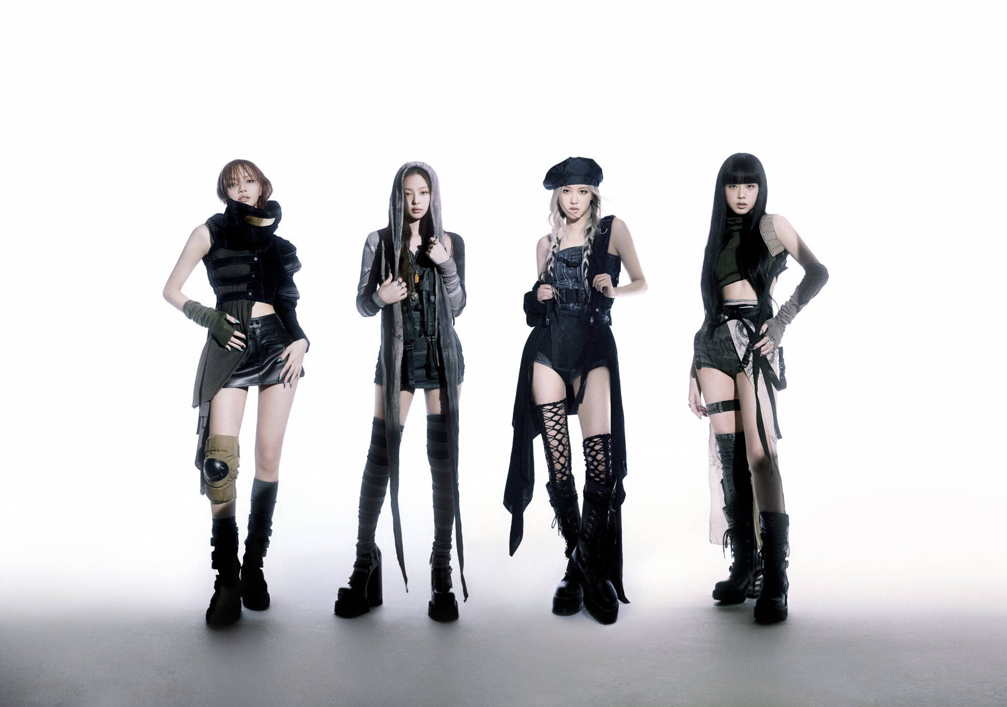 Hình nền Blackpink ấn tượng trong trang phục đen cho máy tính Hình nền