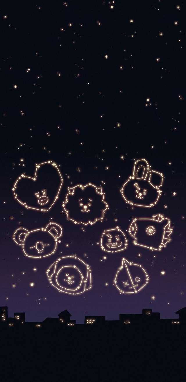 Hình nền BTS BT21 chòm sao thẩm mỹ Hình nền