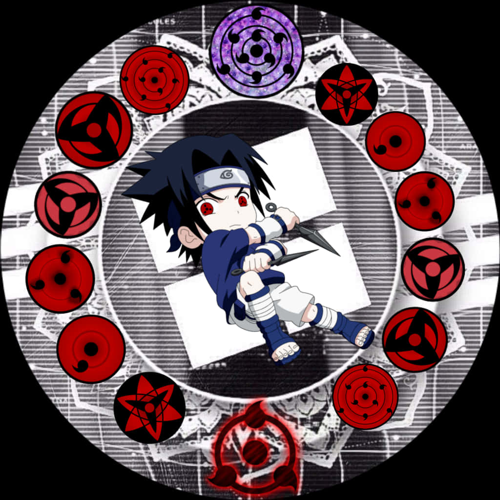 Hình nền Chibi Itachi Uchiha Mangekyo Sharingan Hình nền