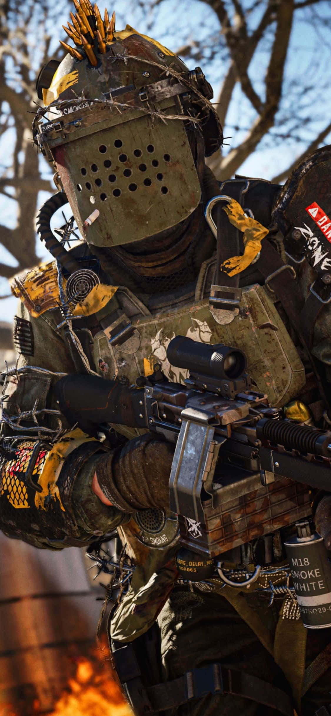 Hình nền Chiến Binh Call Of Duty Black Ops Cold War cho iPhone X Hình nền