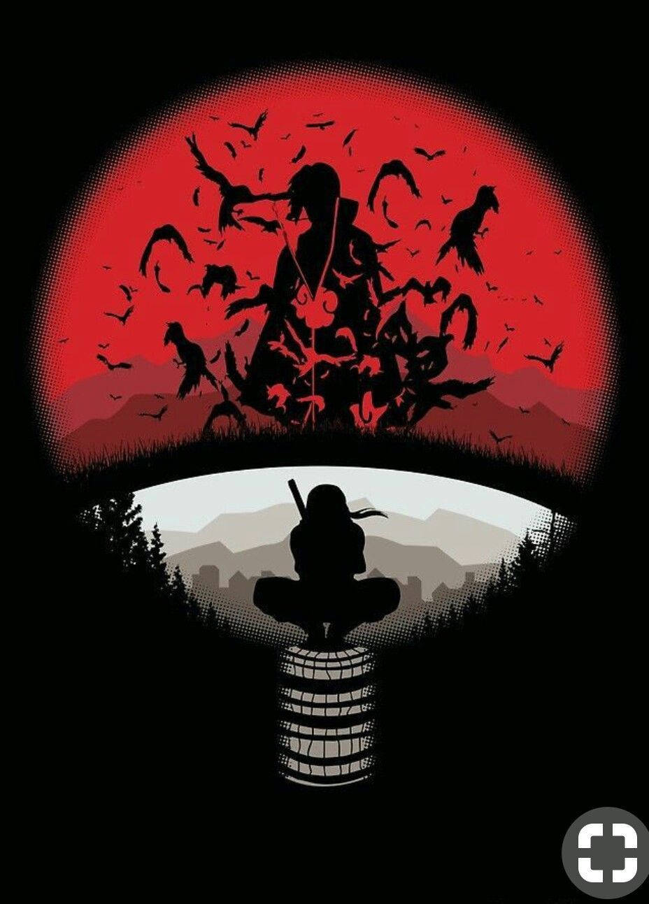 Hình nền điện thoại đôi mắt Sharingan đầy mê hoặc của Itachi Uchiha Hình nền