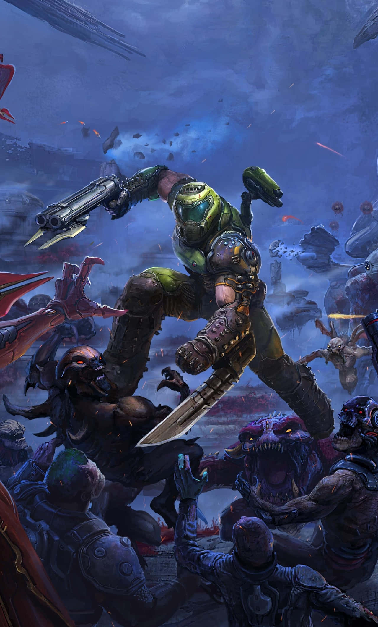 Hình Nền Doom Guy Pixel 3xl Doom Eternal Quái Vật Hình nền