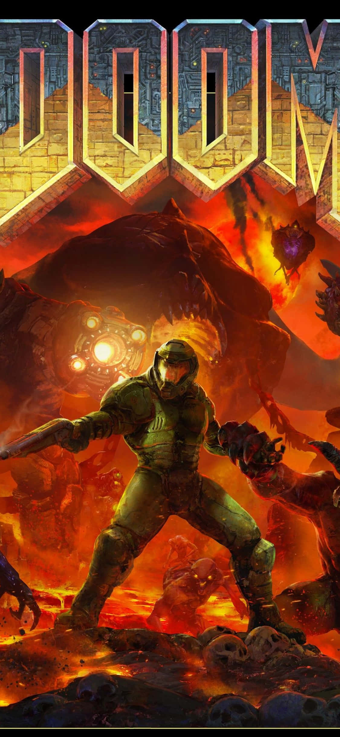 Hình nền Doom Logo Trên Cùng cho iPhone Xs Hình nền