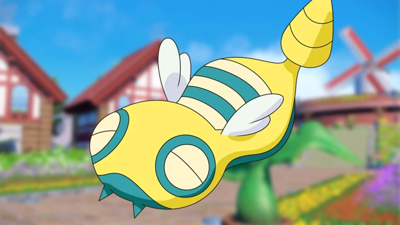 Hình nền Dunsparce với nhà cửa Hình nền