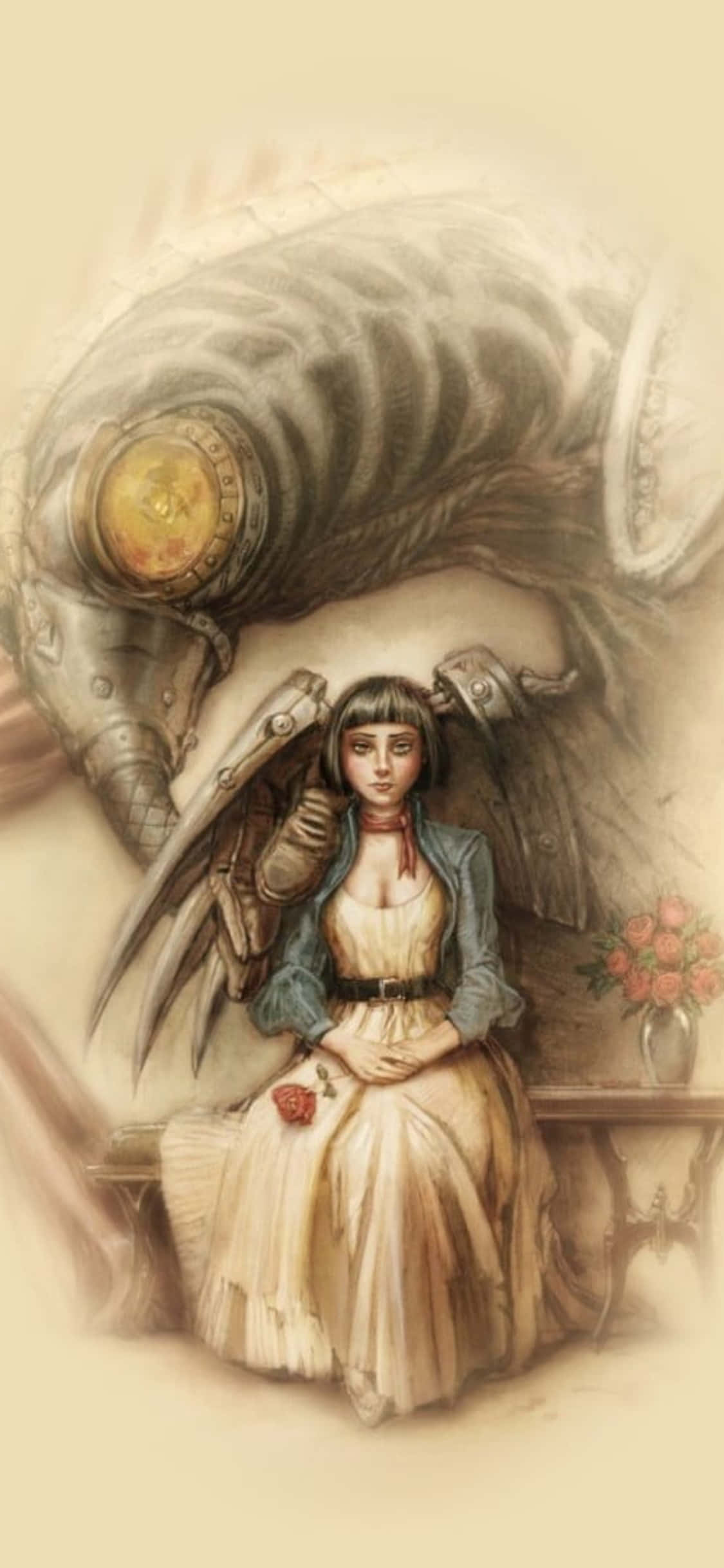 Hình Nền Fanart Bioshock Infinite Cho iPhone X Về Songbird Hình nền