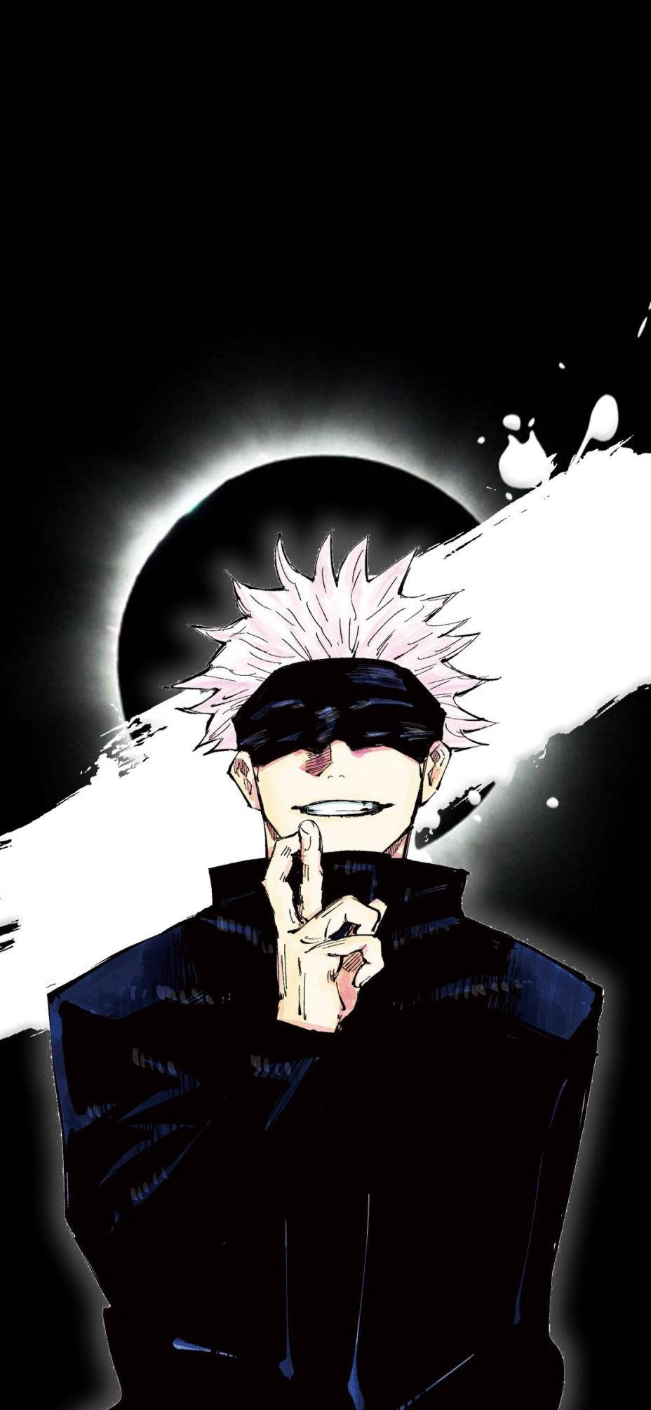 Hình nền fanart Satoru Gojo thiết kế thanh lịch trước mặt trăng - Jujutsu Kaisen Hình nền