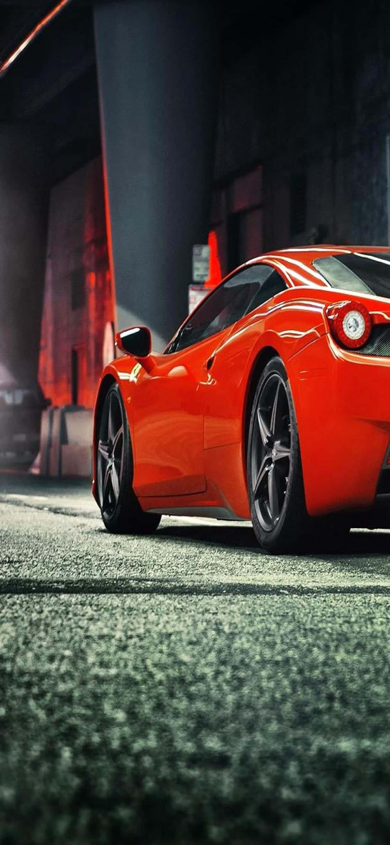 Hình nền Ferrari cho iPhone XS Max - Ferrari 458 đỏ Hình nền