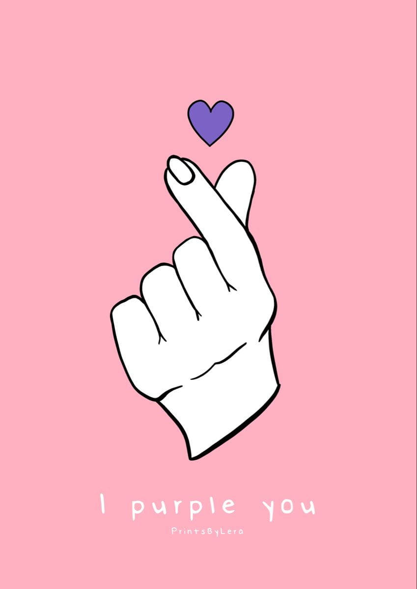 Hình Nền Finger Heart I Purple You Hình nền