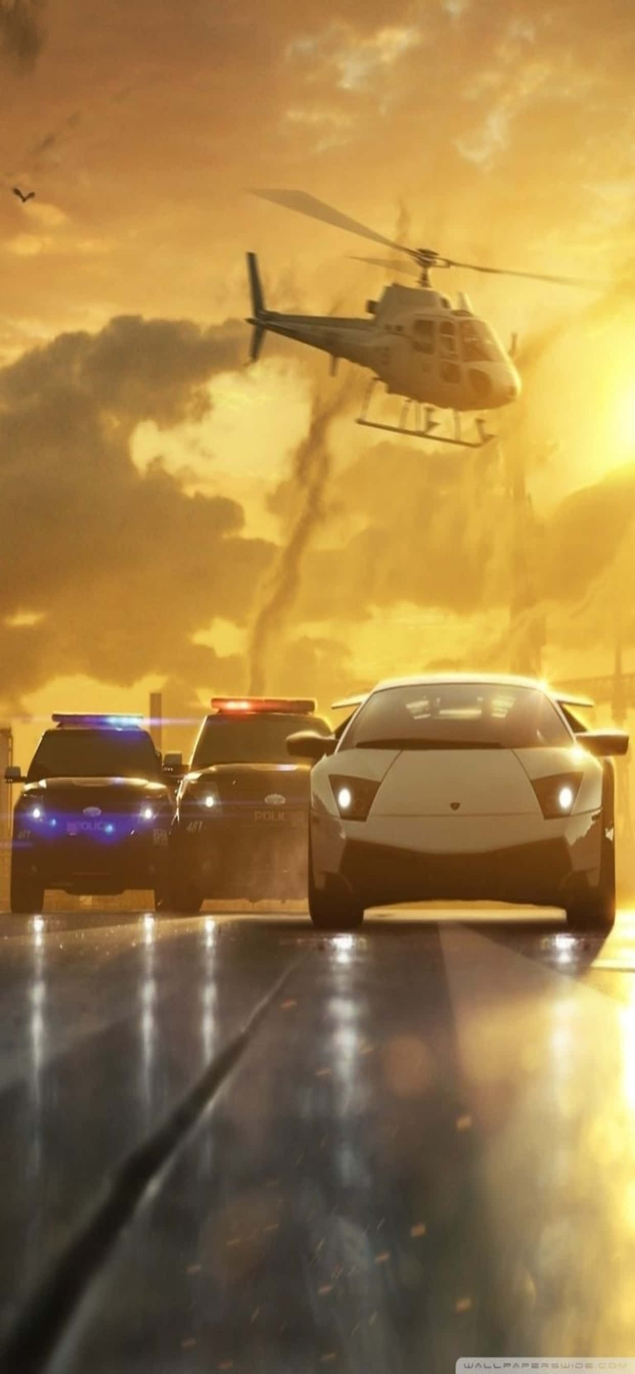 Hình nền game Need for Speed Heat đầy kịch tính trên iPhone XS Max Hình nền