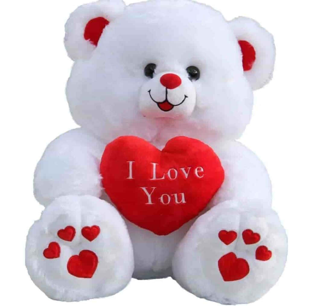 Hình nền gấu trắng "I LOVE YOU" Hình nền