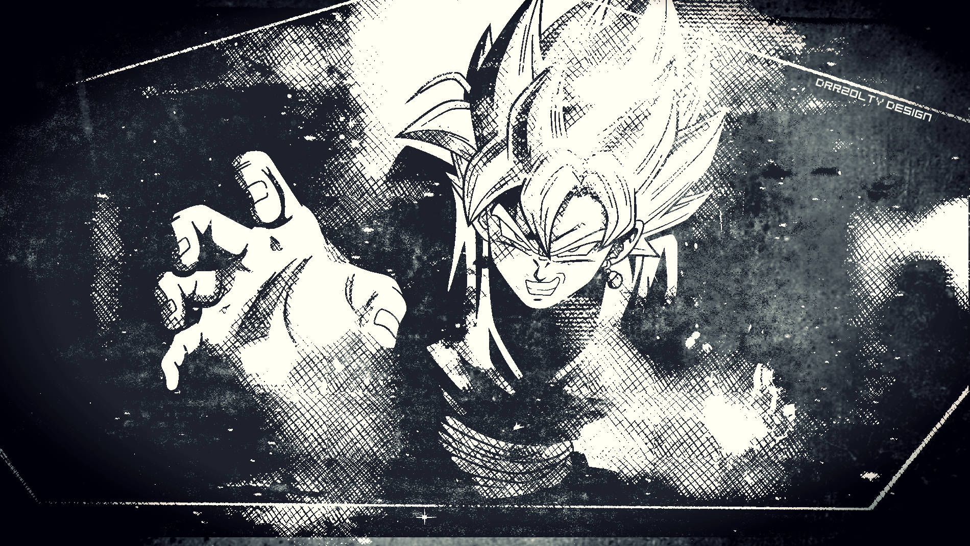 Hình nền Goku đen phong cách tối giản Hình nền