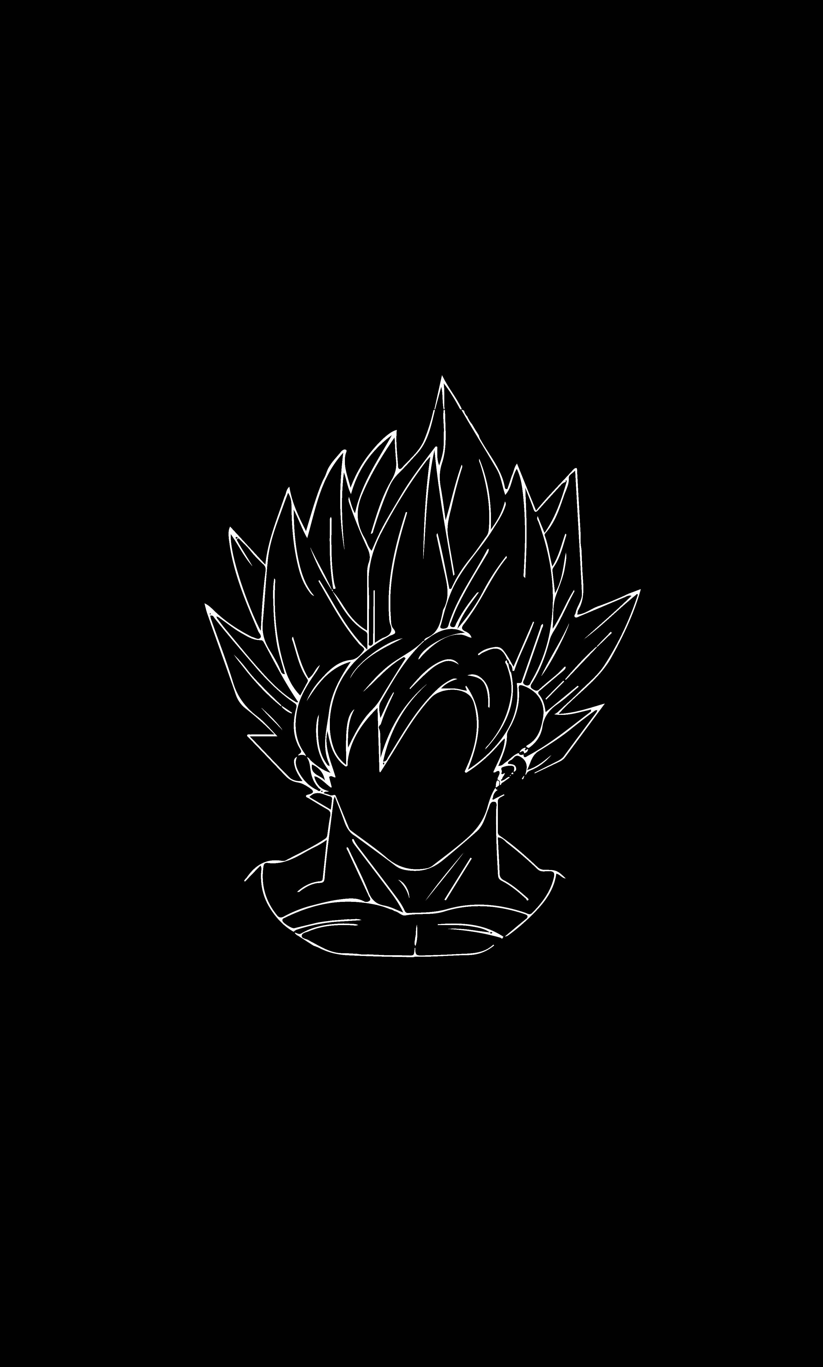 Hình nền Goku Stencil 8K cho điện thoại Hình nền