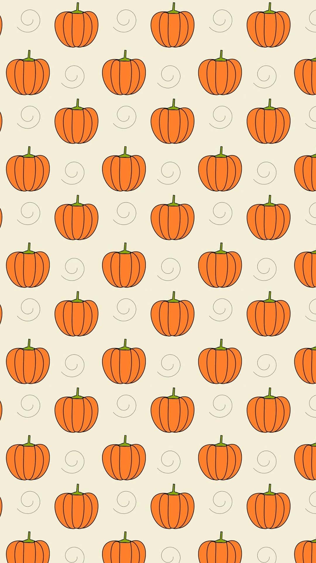 Hình nền Halloween iPhone với họa tiết bí ngô và đường xoáy Hình nền