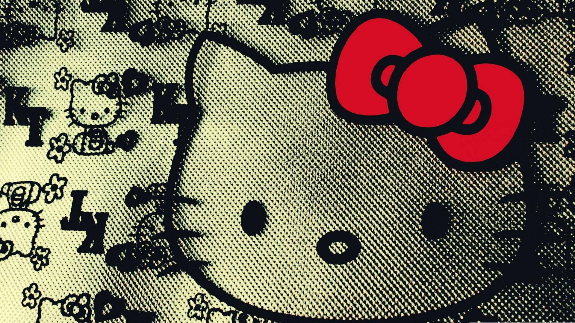 Hình nền Hello Kitty đen nghệ thuật Hình nền