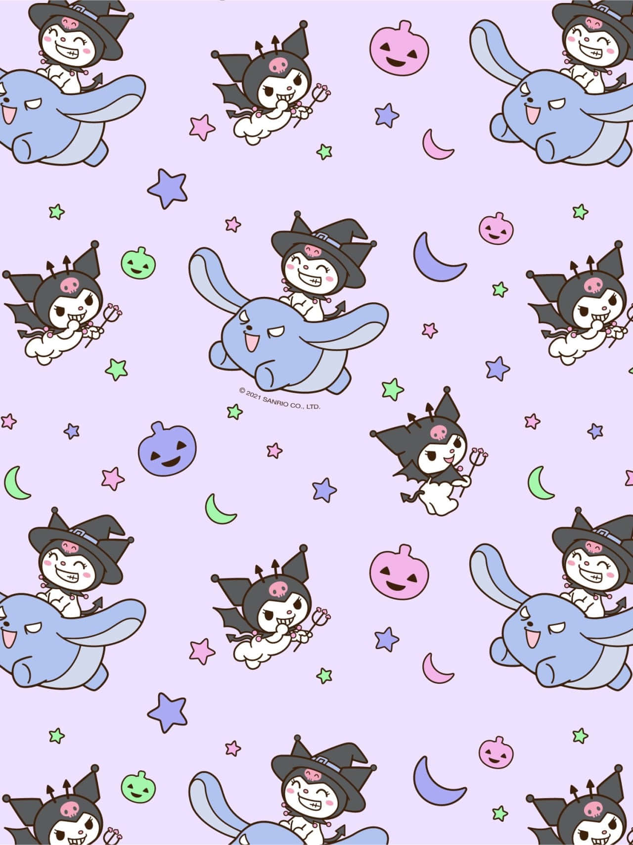 Hình nền họa tiết Kuromi dễ thương Hình nền