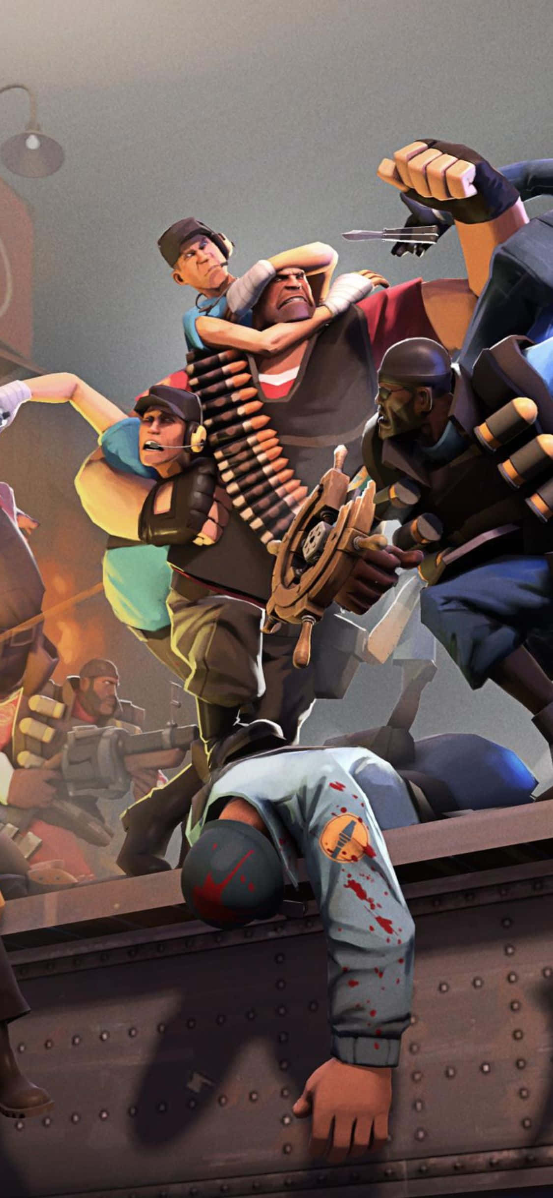 Hình nền iPhone XS Bạo loạn của các nhân vật Team Fortress 2 Hình nền