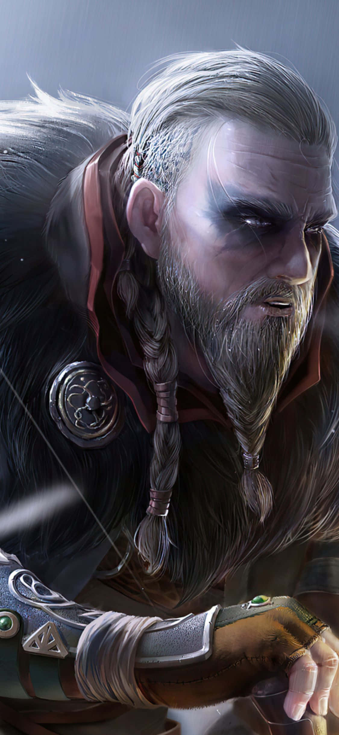 Hình nền iPhone XS Assassin's Creed Valhalla Tranh vẽ fanart về Eivor Hình nền