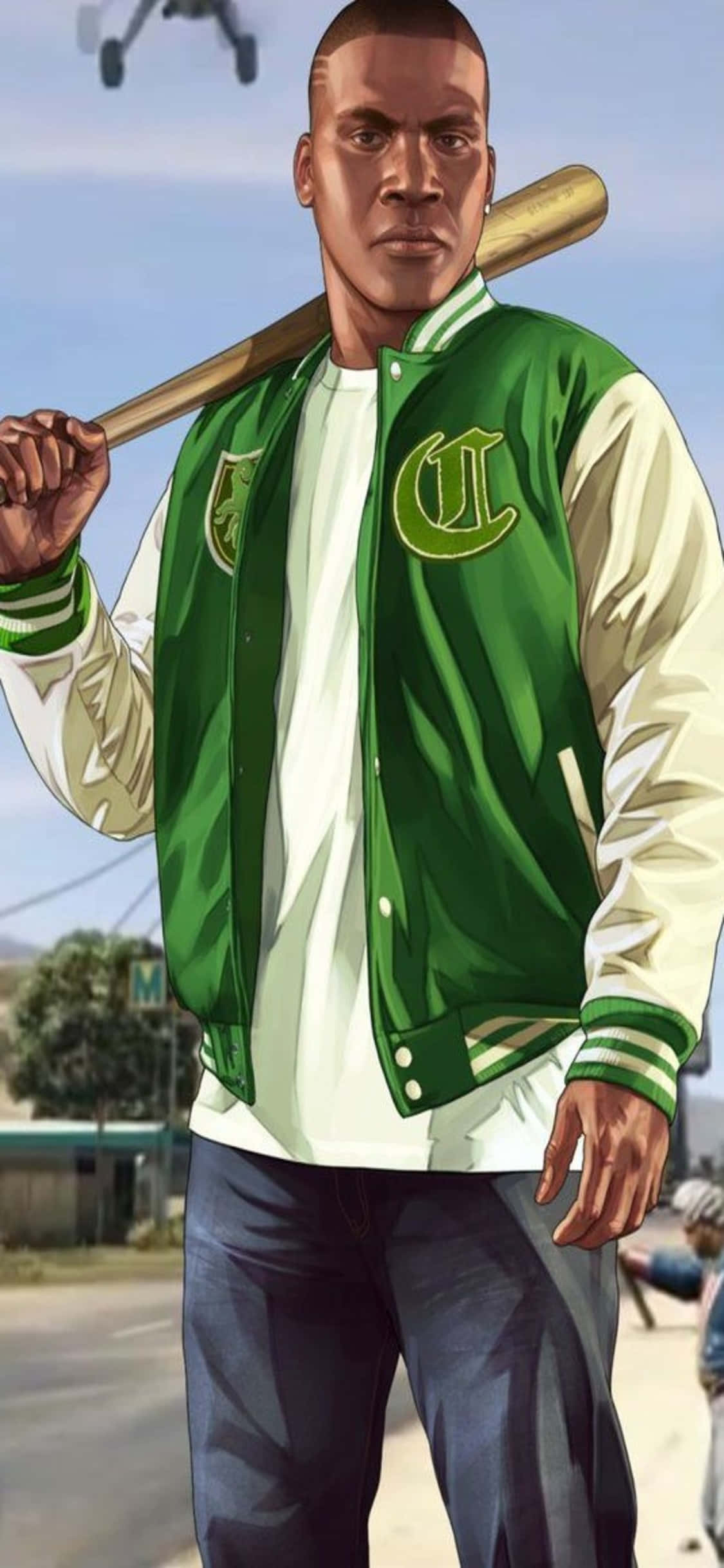 Hình nền iPhone X Grand Theft Auto V & Áo khoác Varsity Hình nền