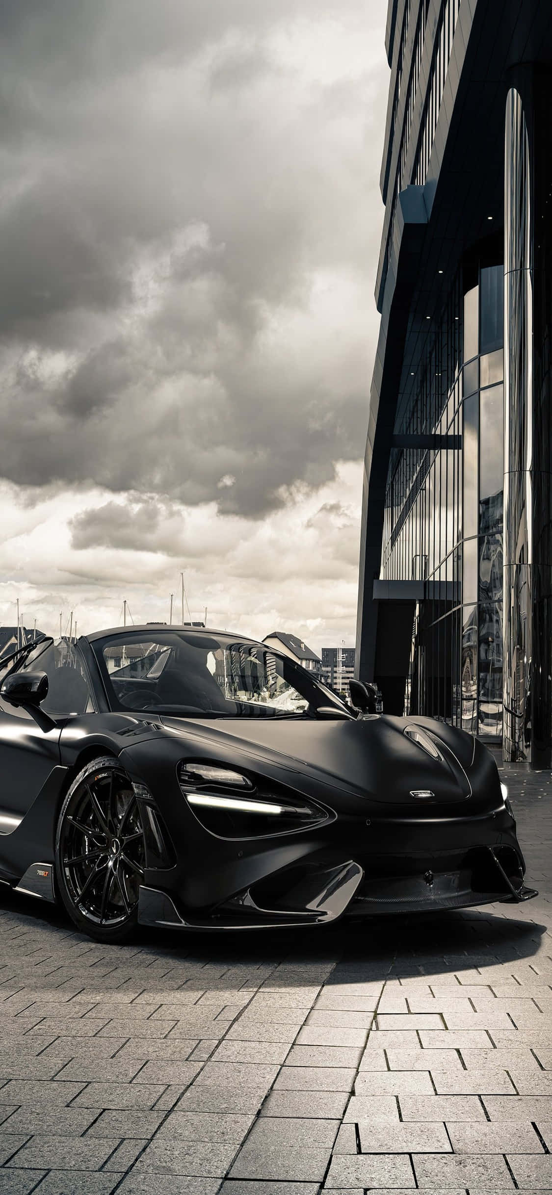 Nền Đen Trắng iPhone X McLaren 720s Hình nền