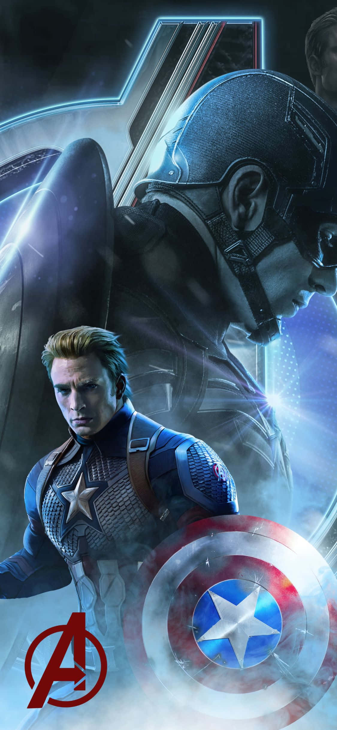 Nền iPhone XS Avengers Lớp Phủ Captain America Hình nền
