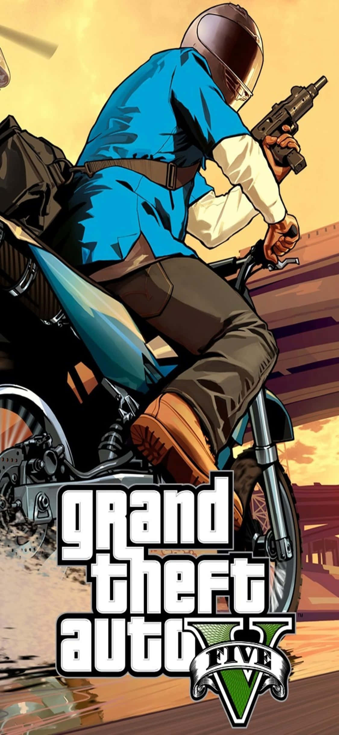 Hình nền iPhone X Grand Theft Auto V & Xe máy Hình nền