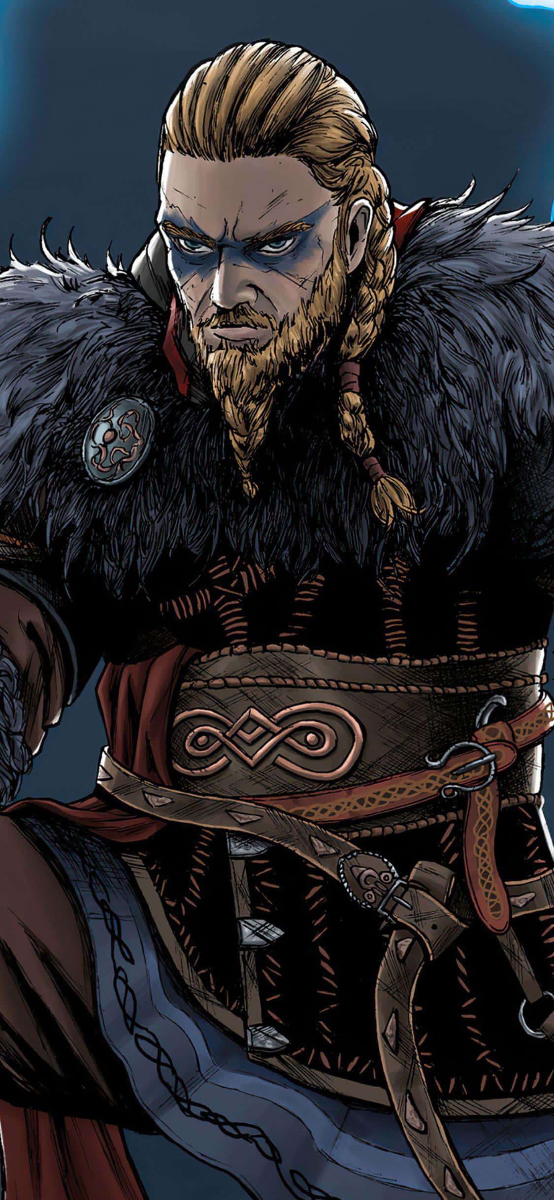 Hình nền iPhone Xs Assassin's Creed Valhalla Fanart Vẽ Eivor Hình nền