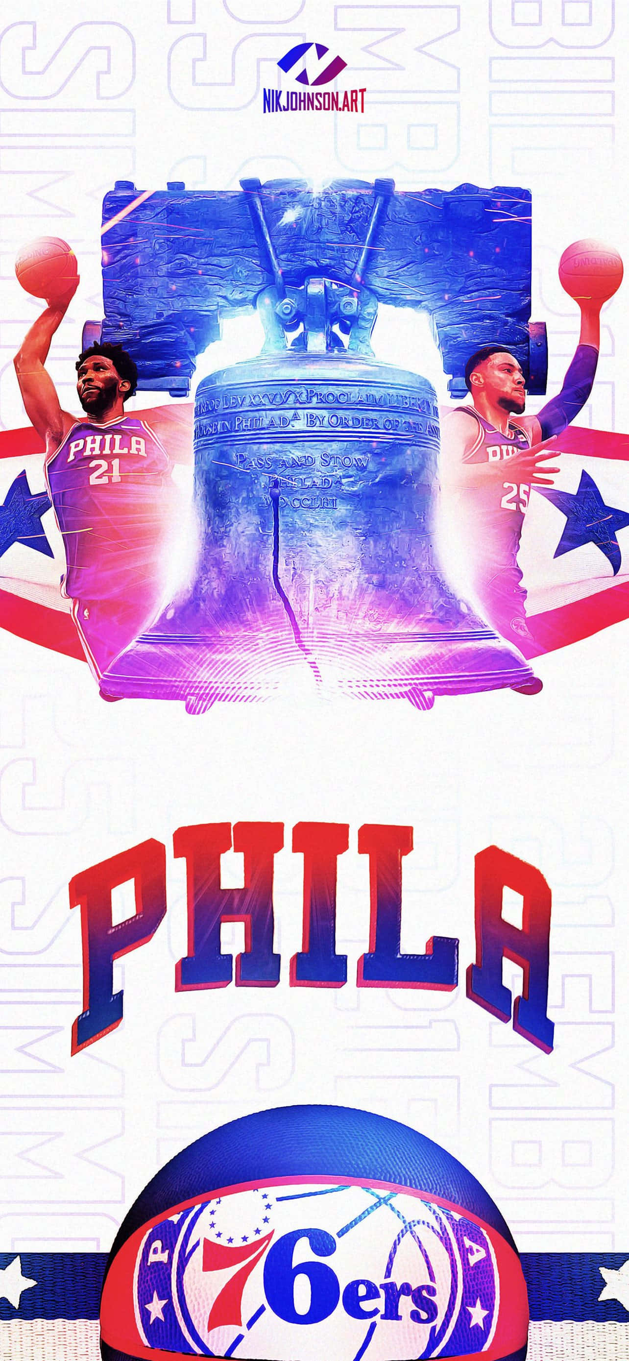 Hình nền iPhone chính thức của 76ers Hình nền